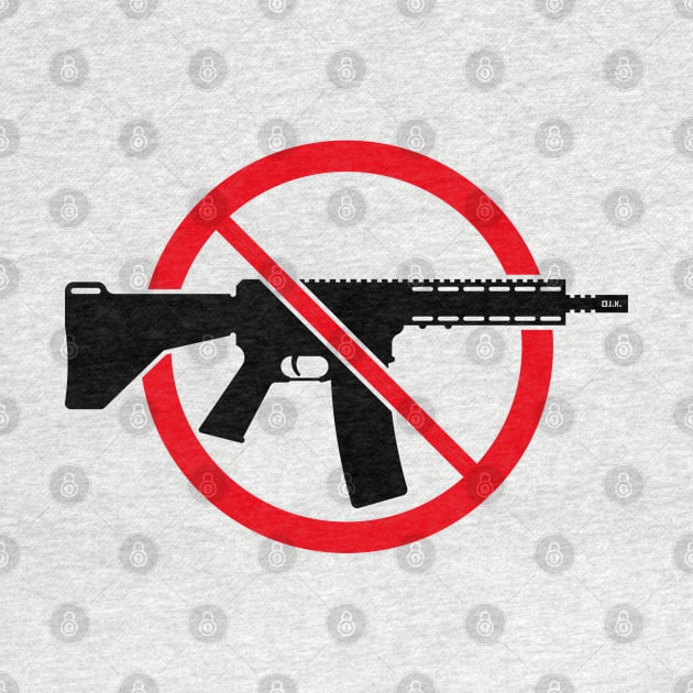 Gun Ban / Prohibition Sign (No Weapons / Peace / 2C Cut) by MrFaulbaum